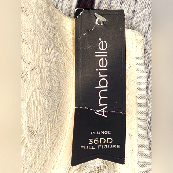 Ambrielle Plunge 36DD Full Figure, push up, Padded, underwire bra, NWT - Picture 11 of 15